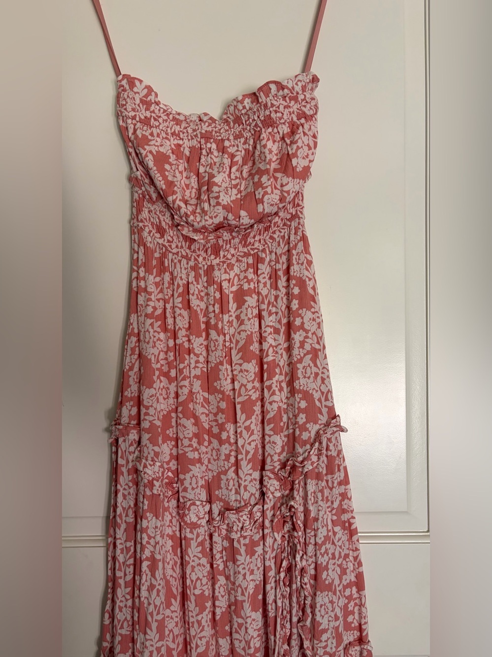 Hello Molly Love My Tequila Sunrises Maxi Floral Dress Blush XS - Picture 2 of 6